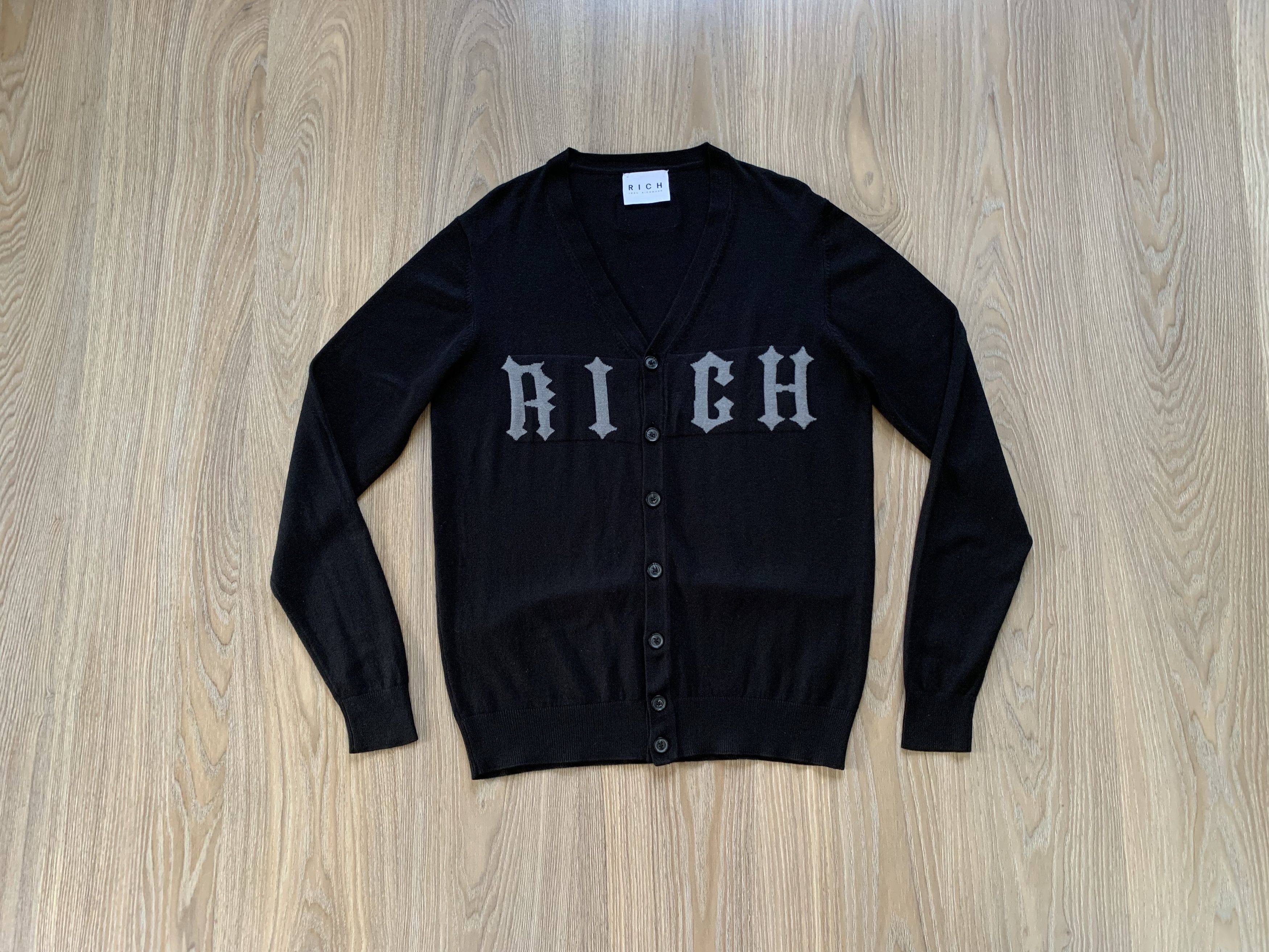 Designer × John Richmond John Richmond Black Cardigan Size US M / EU 48-50 / 2 - 1 Thumbnail