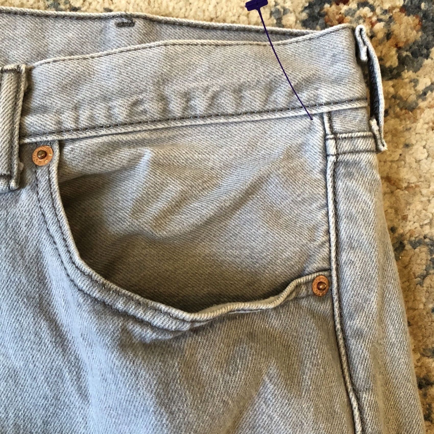 Levi's Levi's Men's 501 XX Gray Straight Button Fly 5 Pocket Jeans Size 40x30 Size US 40 / EU 56 - 7 Thumbnail