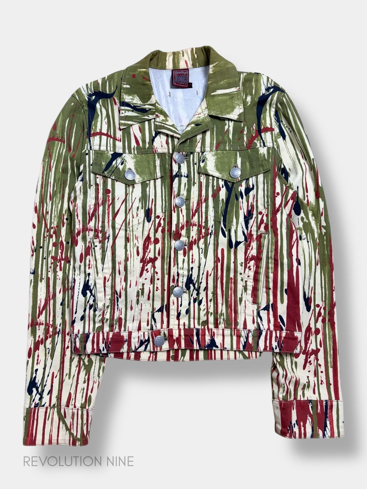 Jean Paul Gaultier Jean Paul Gaultier FW98 blood drip trucker jacket Size US M / EU 48-50 / 2 - 1 Thumbnail