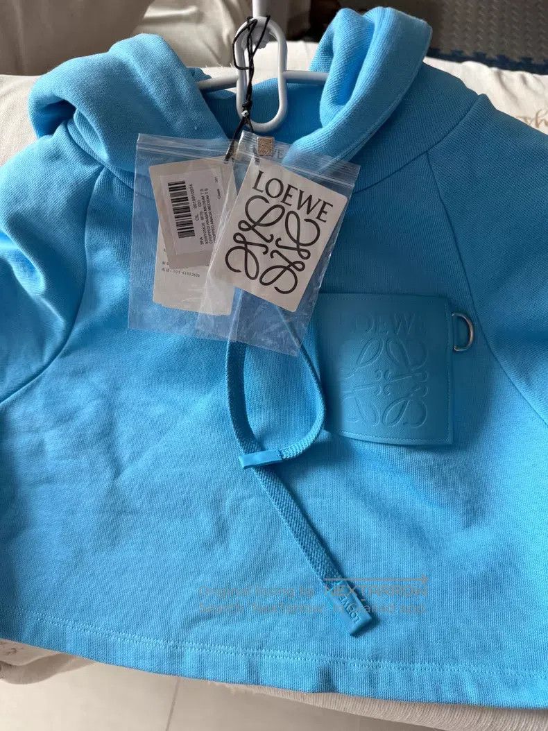 Loewe Loewe Leather Patch Hooded Sweatshirt Size S / US 4 / IT 40 - 3 Thumbnail