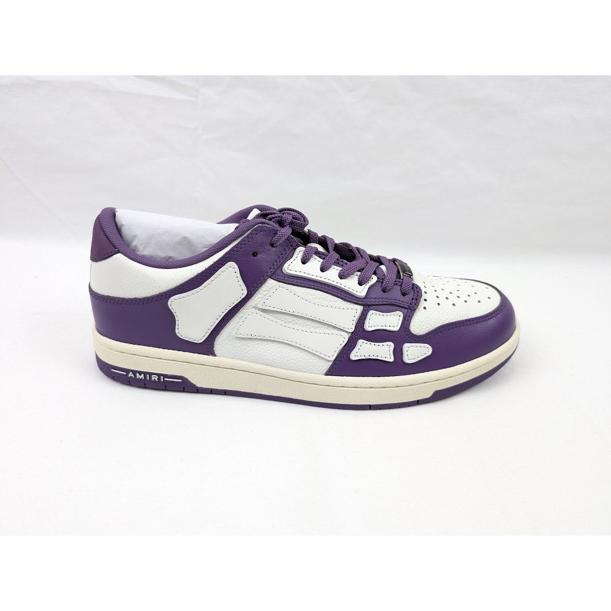 Amiri o1rshd1 Skeleton Low-Top Sneakers in Purple/White Size US 12 / EU 45 - 1 Thumbnail