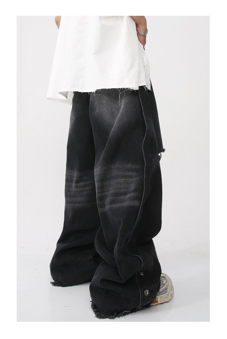 Japanese Brand × Jean Casual loose-fitting ripped denim trousers Size US 32 / EU 48 - 3 Thumbnail