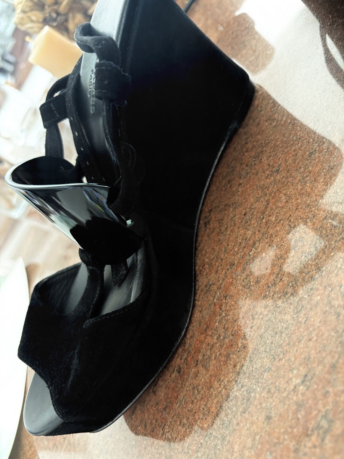 Hermes Hermes ankle strap suede sandals with medallion detail Size US 8 / IT 38 - 7 Thumbnail