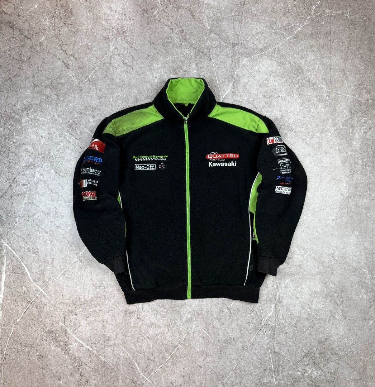 Vintage Vintage Kawasaki Fleece Racing Sherpa Jacket Y2K M Size US M / EU 48-50 / 2 - 1 Thumbnail