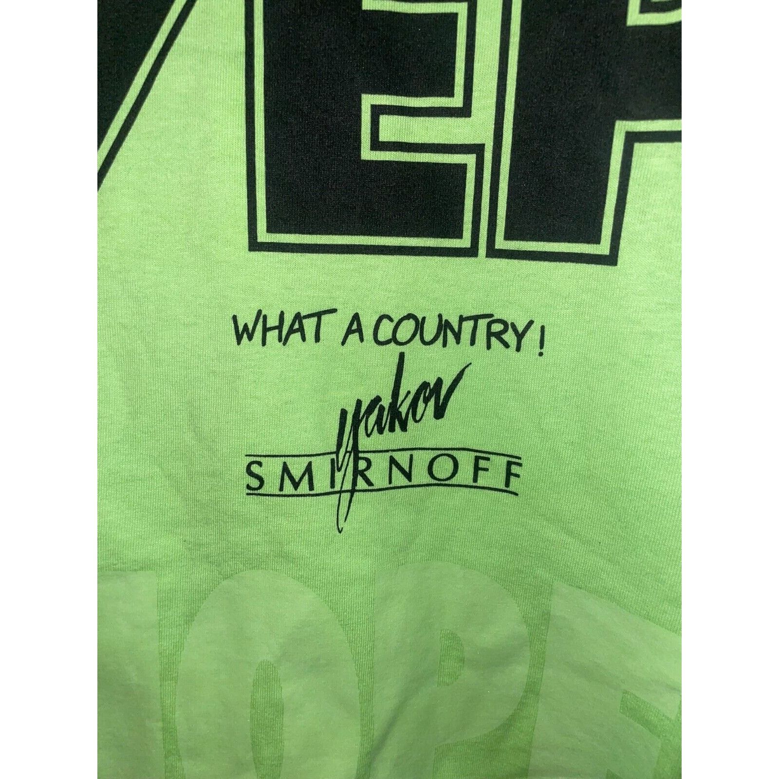 Gildan Vintage Yakov Smirnoff Shirt What A Country Tee 90s VTG X Size US XL / EU 56 / 4 - 4 Thumbnail