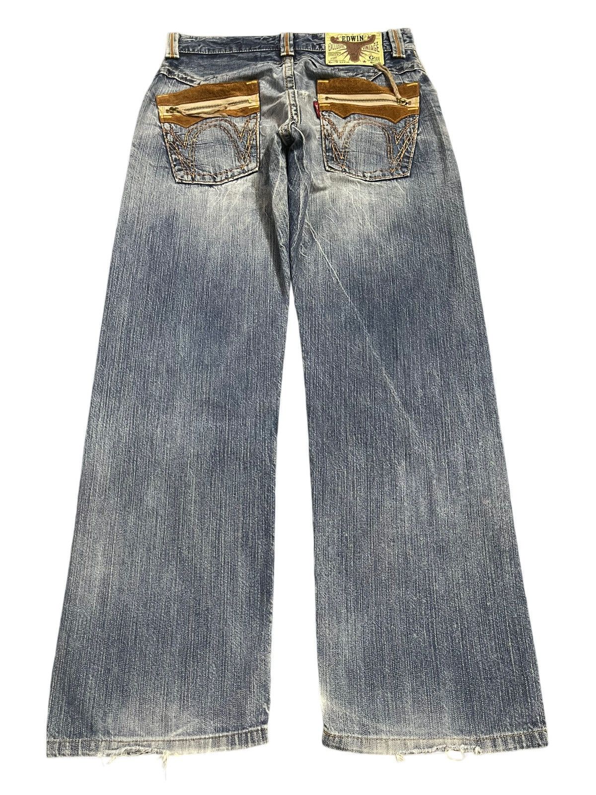 Edwin Edwin XV Exclusive Vintage Blue Bleached Style Loose Jeans Size US 32 / EU 48 - 2 Thumbnail