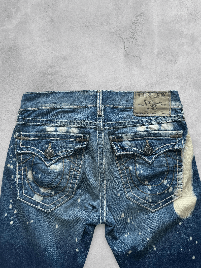 True Religion *RARE* True Religion “Ricky Super T” Stitch jeans [AZULS] Size US 32 / EU 48 - 2 Thumbnail