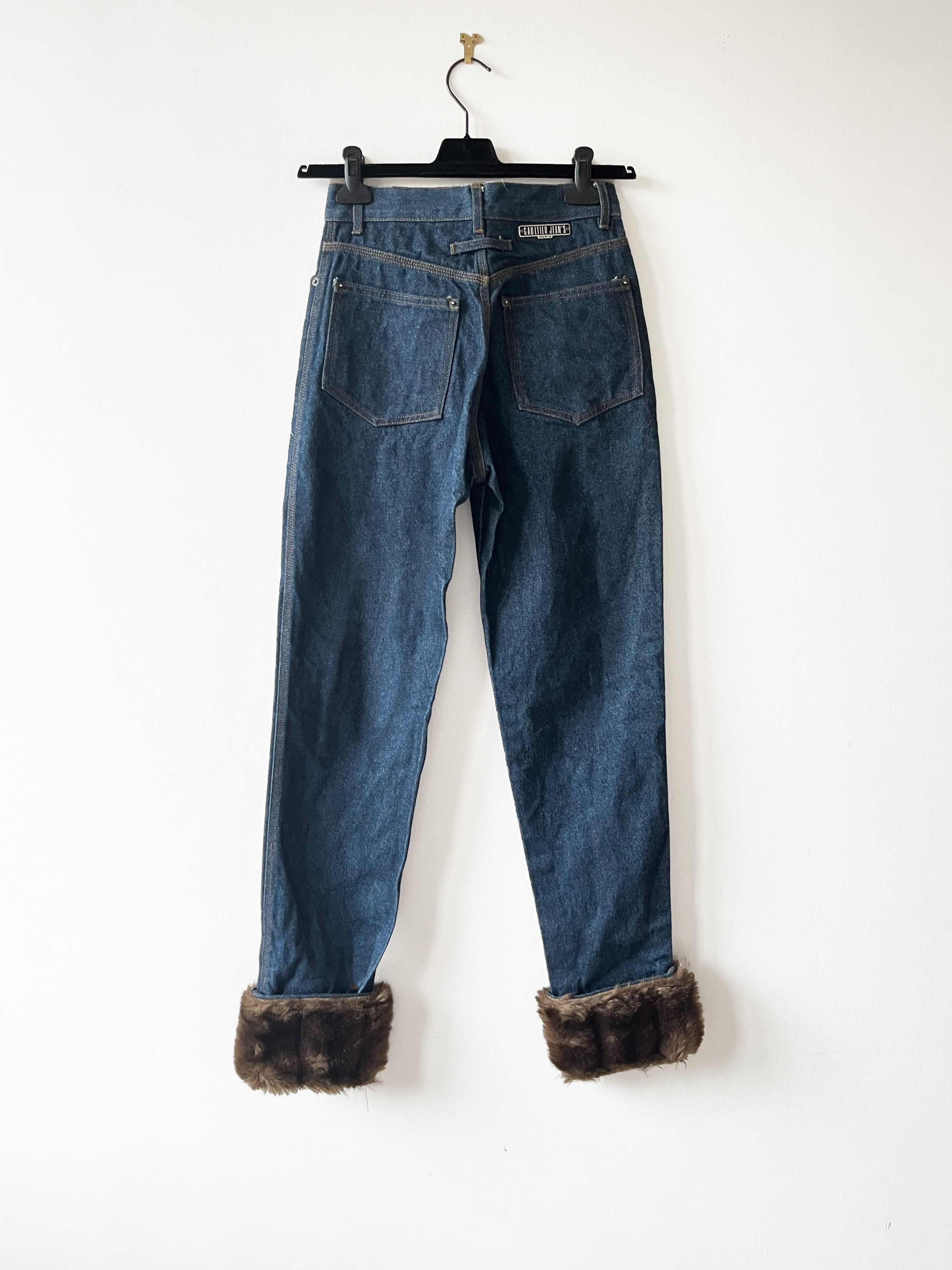 Jean Paul Gaultier Jean Paul Gaultier FW1994 Denim jeans with fur Size 27" / US 4 / IT 40 - 2 Thumbnail