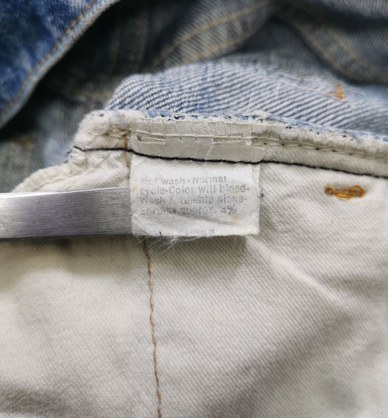Levi's 80s Vintage Bootcut Levis Orange Tab Talon Zip Jeans Size US 28 / EU 44 - 9 Thumbnail