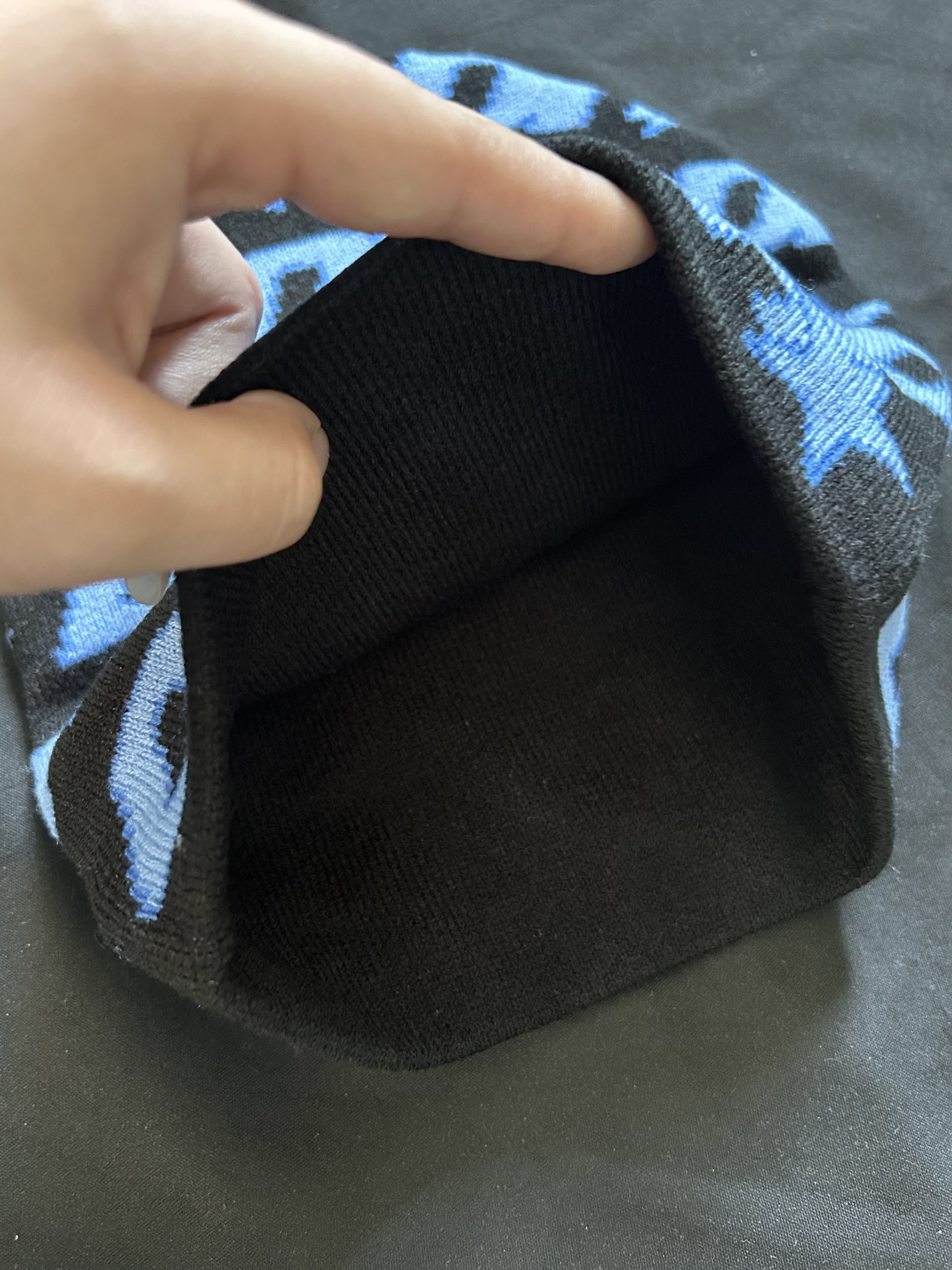 Japanese Brand Design Humans Star Logo No Cuff Knit Beanie Hat Black OS Size ONE SIZE - 5 Thumbnail