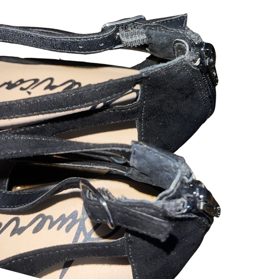 American Rag Amiley Cut Out Wedges Closed Toe Ankle Strap 8.5 Faux Suede Size US 8.5 / IT 38.5 - 9 Thumbnail