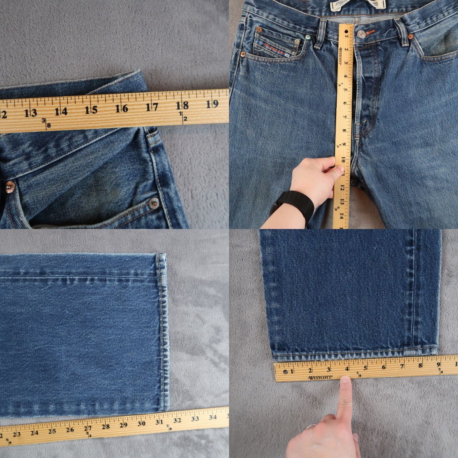 Diesel VTG Diesel Jeans Mens 36 Denim Pants Kratt Straight Leg Made Italy Size US 36 / EU 52 - 8 Thumbnail