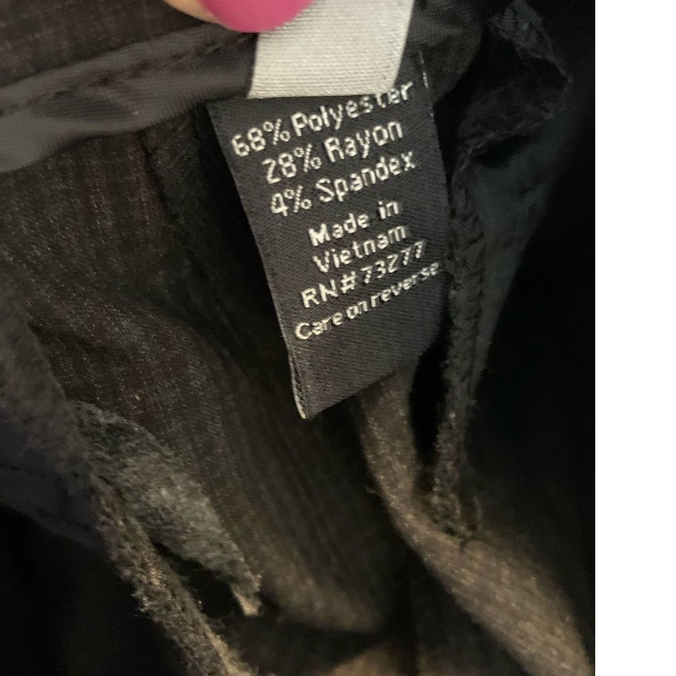 Apt. 9 APT. 9 black plaid straight legs pants size 10PS Size 33" - 4 Thumbnail