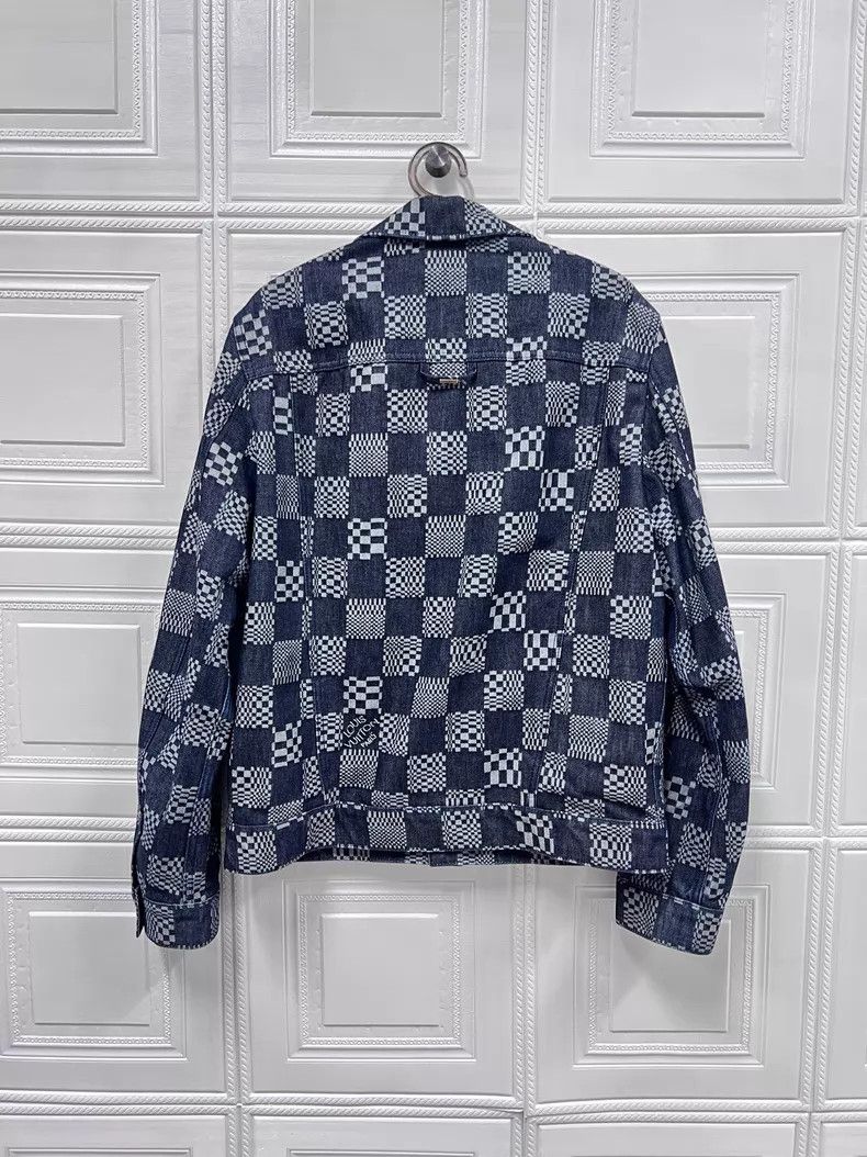 Louis Vuitton Louis Vuitton Checkerboard tag denim jacket Size US M / EU 48-50 / 2 - 2 Thumbnail