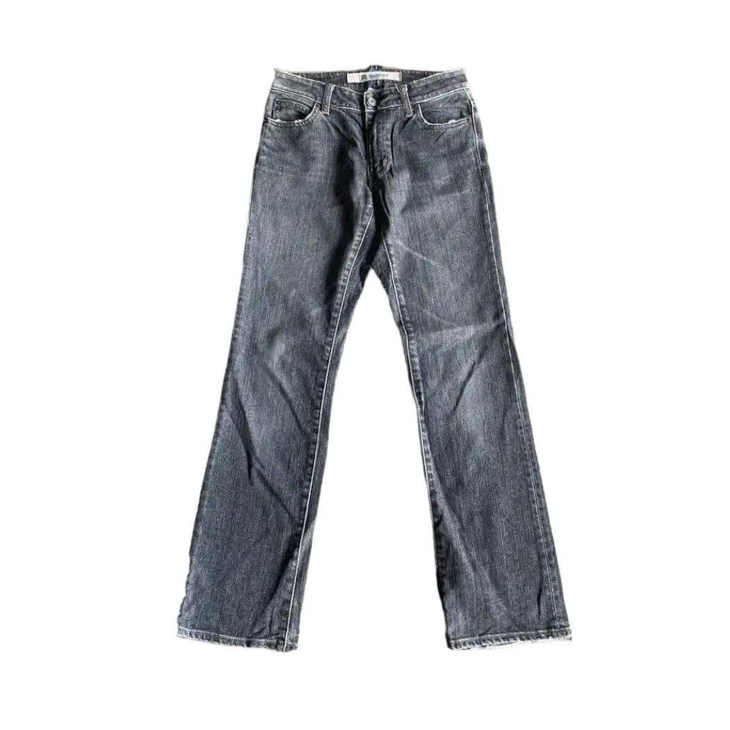 Japanese Brand Flare Japanese Vintage Bootcut Black Wash Jeans Waist 27 Size US 27 - 1 Thumbnail
