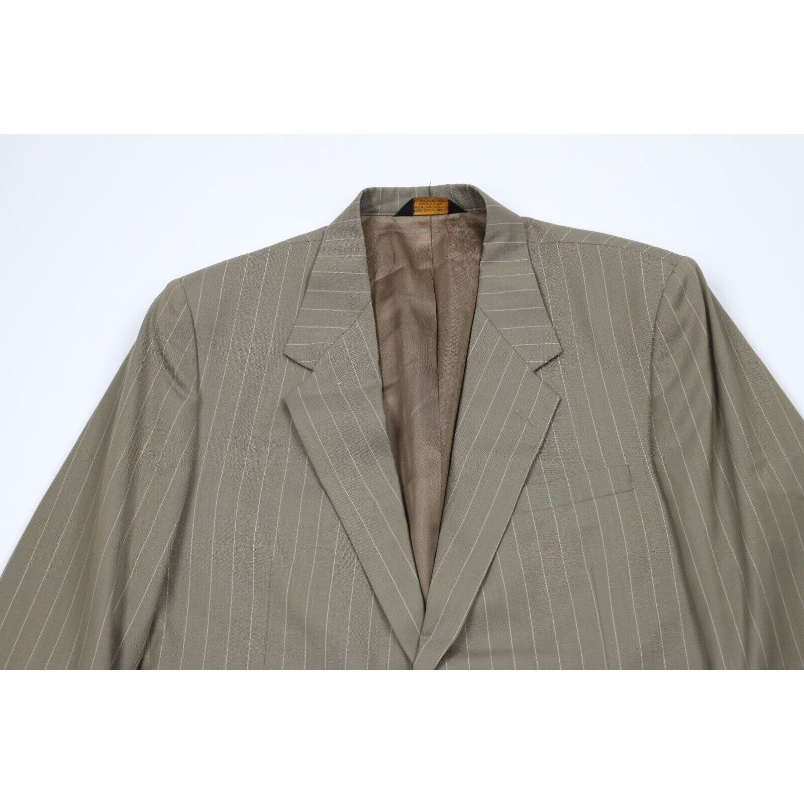 Vintage Vintage 70s Streetwear 2 Piece Pinstriped Suit Wedding Size 44R - 3 Thumbnail
