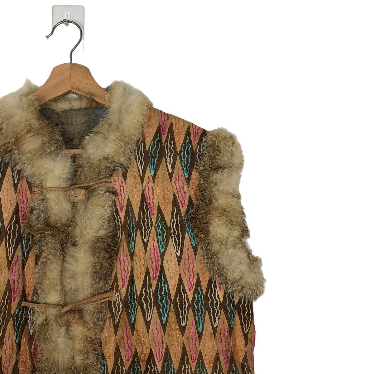 Hysteric Glamour 🔥Vintage Traditional Design Vest Tartan Design Mink Fur Size US M / EU 48-50 / 2 - 6 Thumbnail