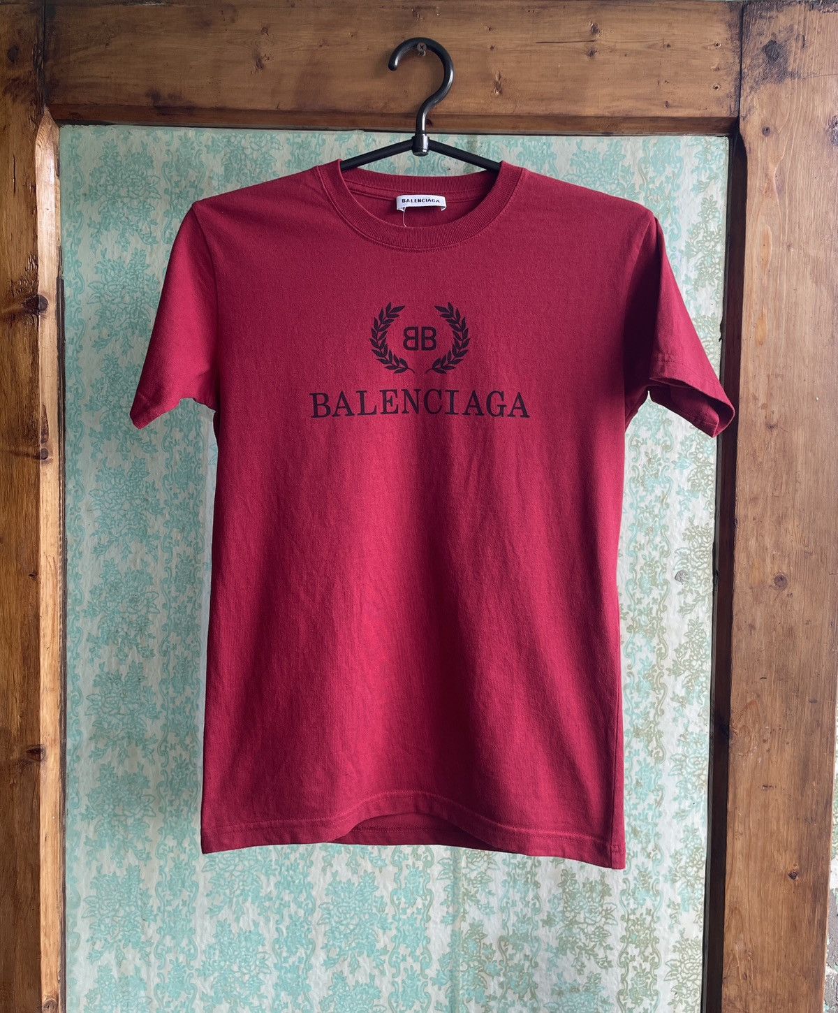 Balenciaga Balenciaga BB Chest Logo Women’s Red Tee T Shirt XS Size XS / US 0-2 / IT 36-38 - 1 Thumbnail