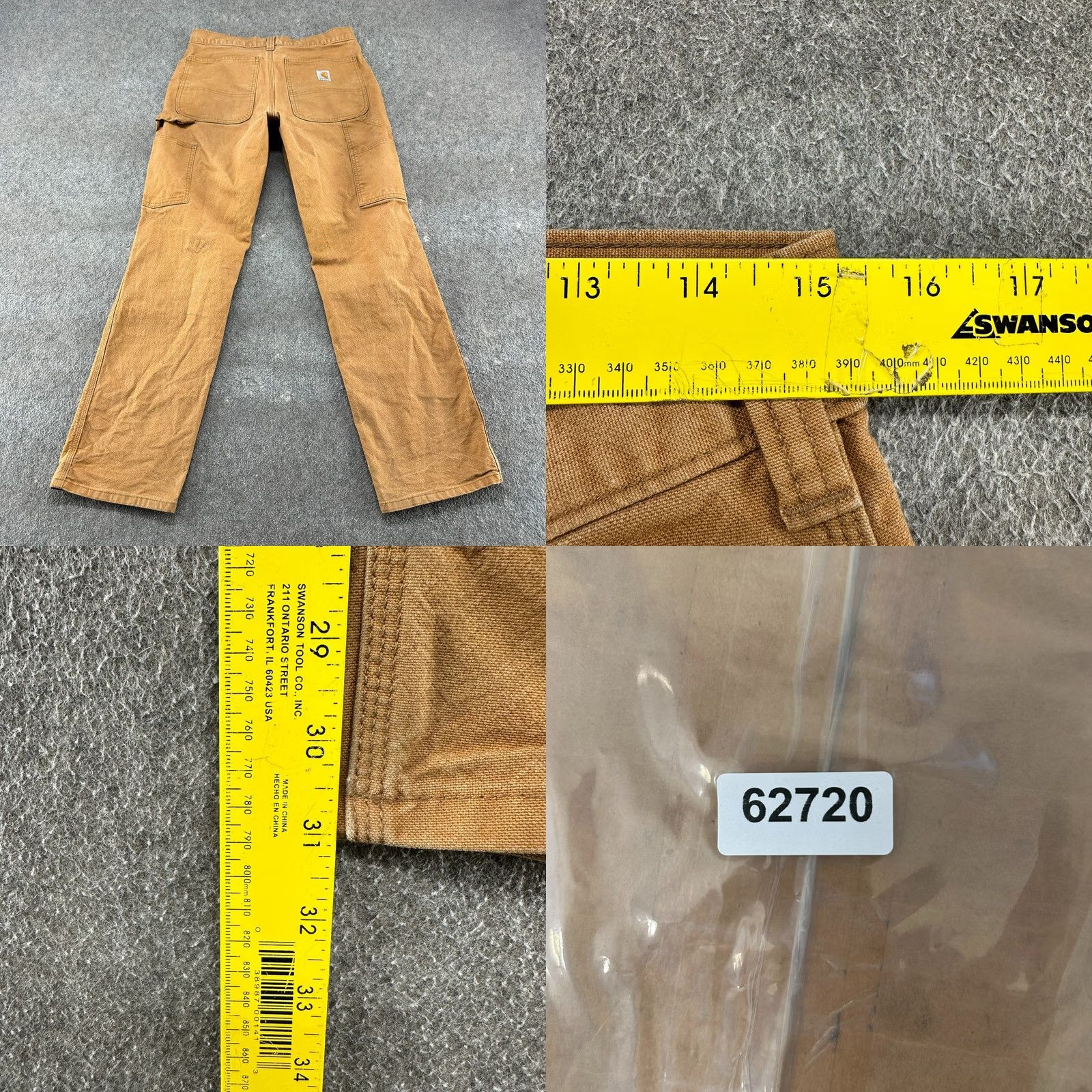 Carhartt Carhartt Pants Mens 30x32 Brown Tan Canvas Relaxed Fit Straight Leg Workwear Carpenter Pant Size US 30 / EU 46 - 9 Thumbnail