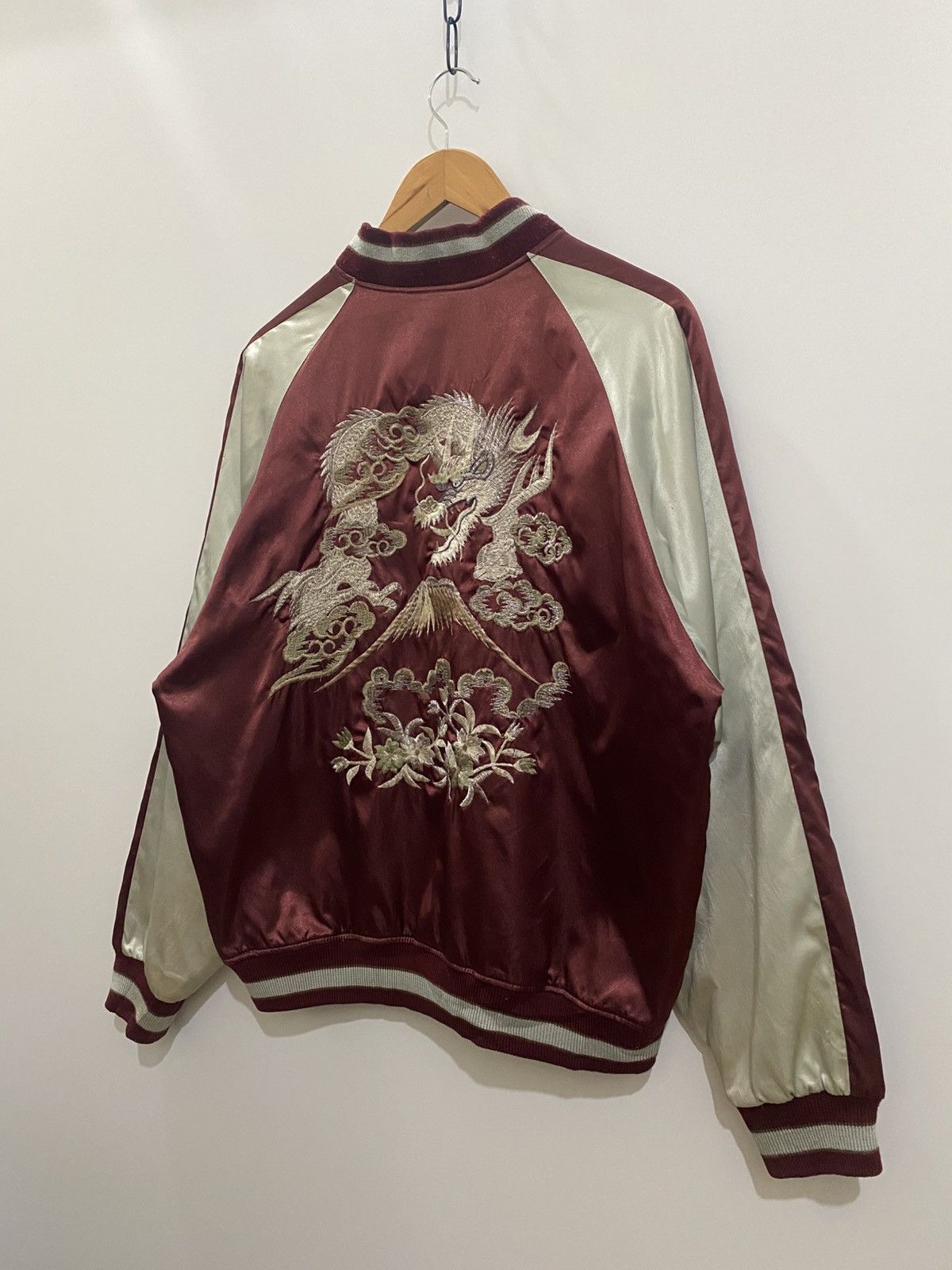 Japanese Brand Sukajan Japanese Jacket Satin Dragon and Fuji Size US XL / EU 56 / 4 - 6 Thumbnail