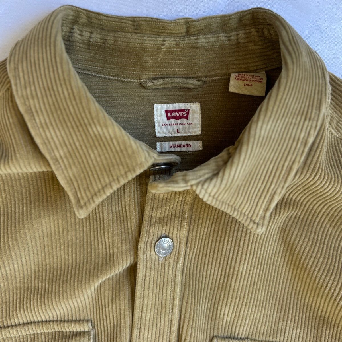 Levi's Levi’s Tan Corduroy Shirt – Men’s L Size US L / EU 52-54 / 3 - 3 Thumbnail