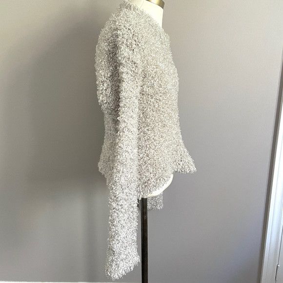 Other Vintage Y2K Silvery Gray Fluffy Textured Sweater - S/M Size M / US 6-8 / IT 42-44 - 4 Thumbnail