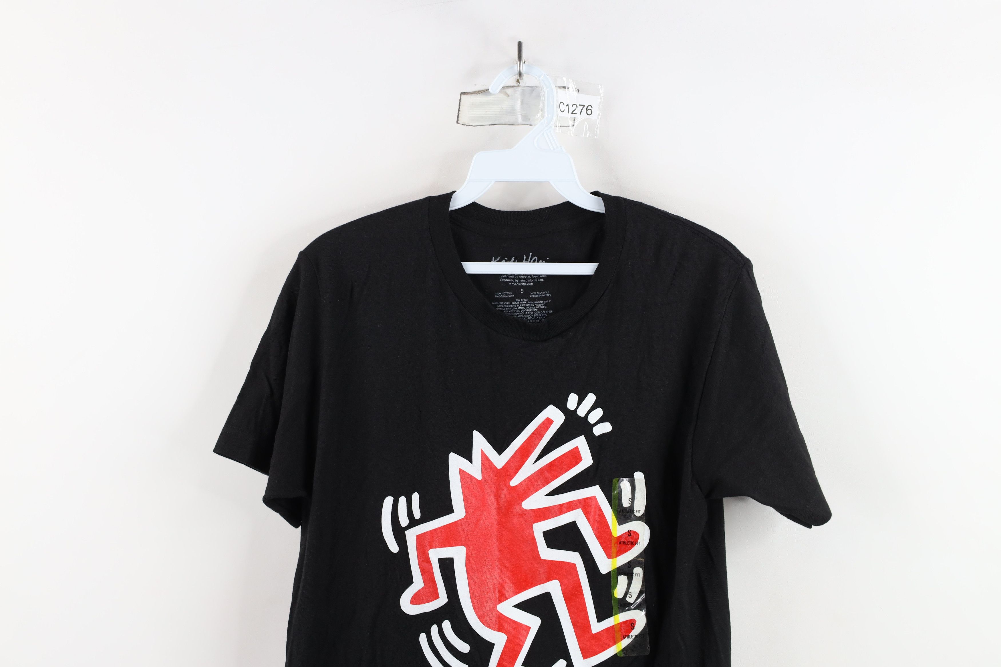 Vintage Deadstock Vintage Y2K Haring Art Barking Dog T-Shirt Black Size US S / EU 44-46 / 1 - 2 Thumbnail