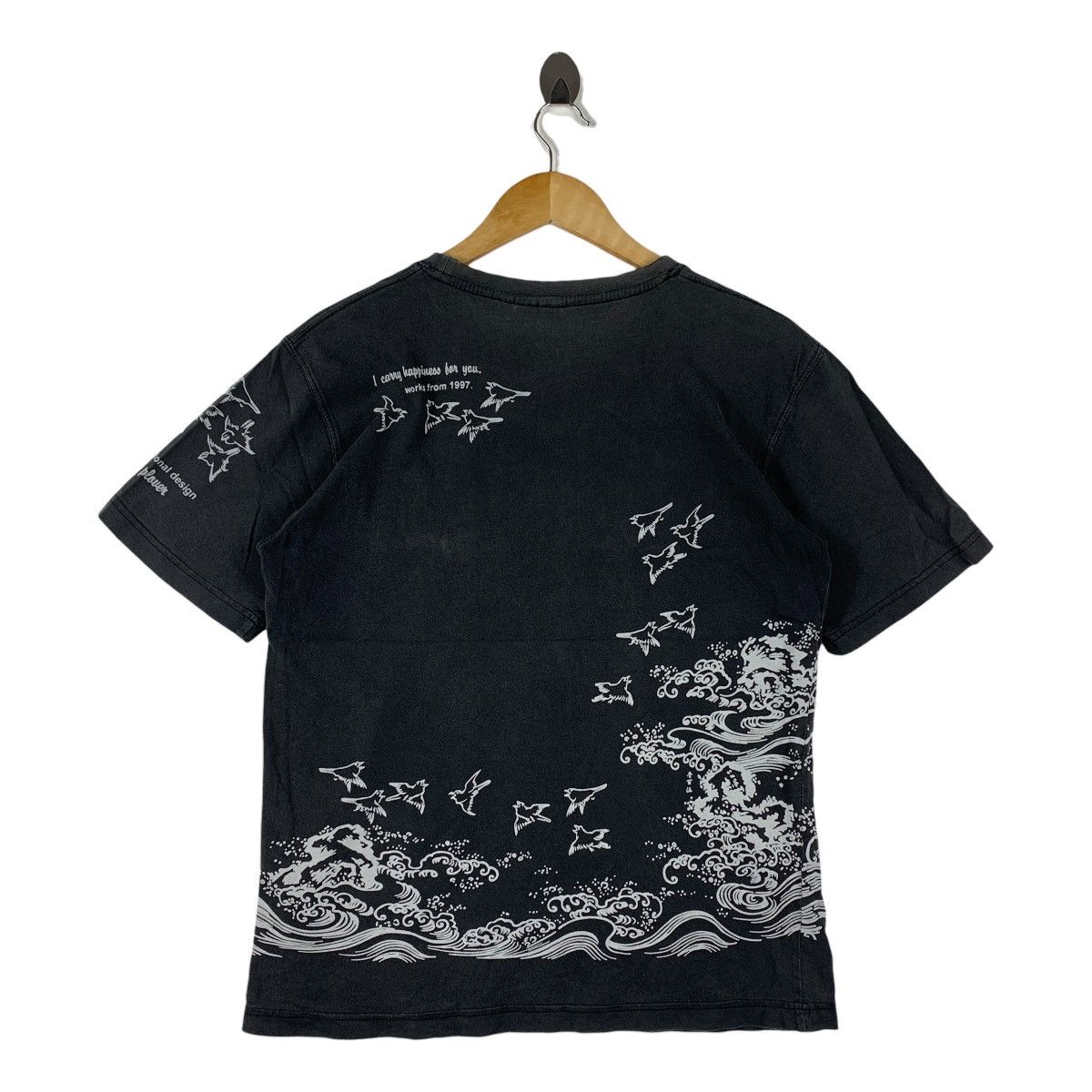 Other Vintage Bakuran JapaneseTraditional Design Wave & Plover Tee Size US M / EU 48-50 / 2 - 4 Thumbnail