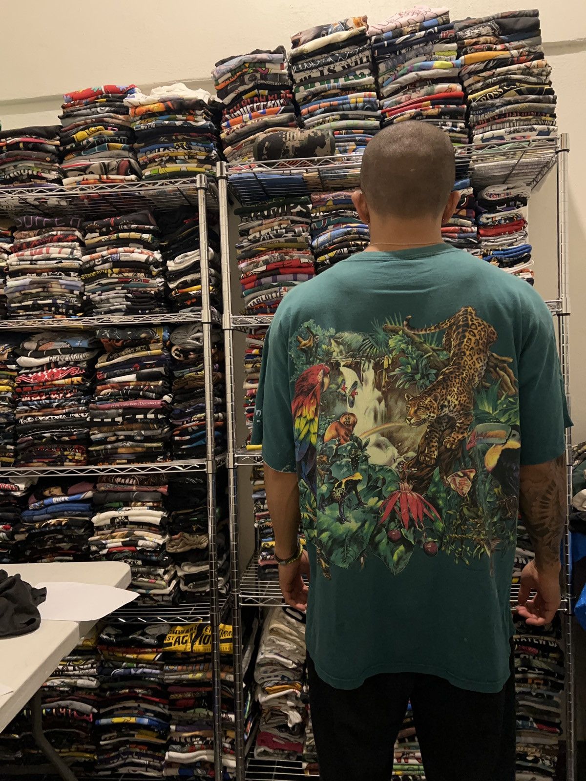 Habitat 1995 Rainforest Cafe AOP Single Stitch Nature Animal Tee Size US XXL / EU 58 / 5 - 3 Thumbnail