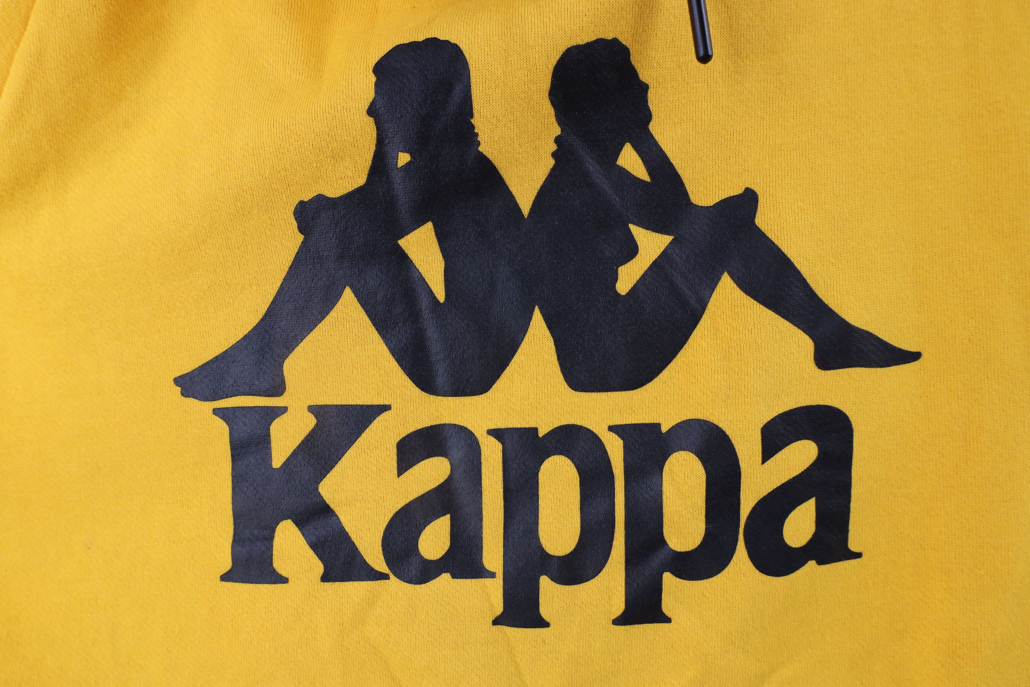 Kappa × Vintage Vintage Kappa Soccer Taped Logo Hoodie Sweatshirt Yellow Size US M / EU 48-50 / 2 - 7 Thumbnail