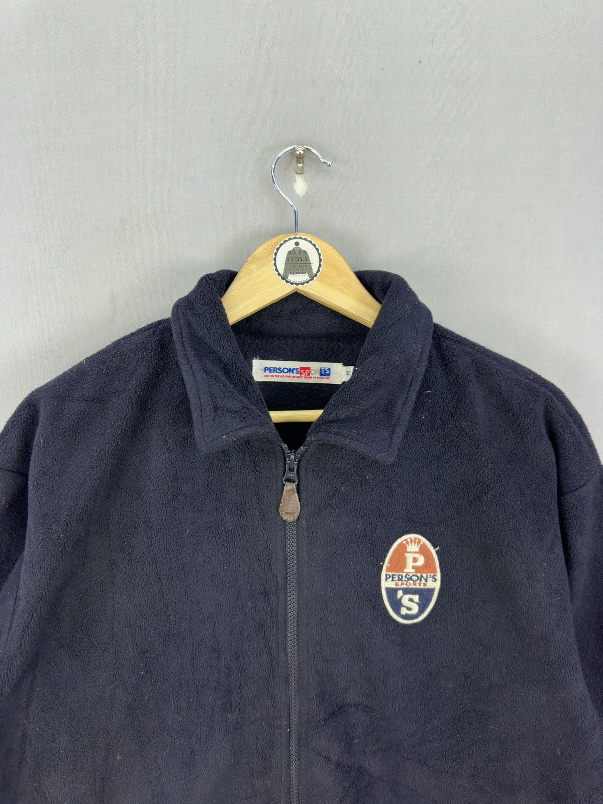 PERSON'S Person’s Sports Embroidered Logo Fleece Zipper Jacket Size US L / EU 52-54 / 3 - 7 Thumbnail