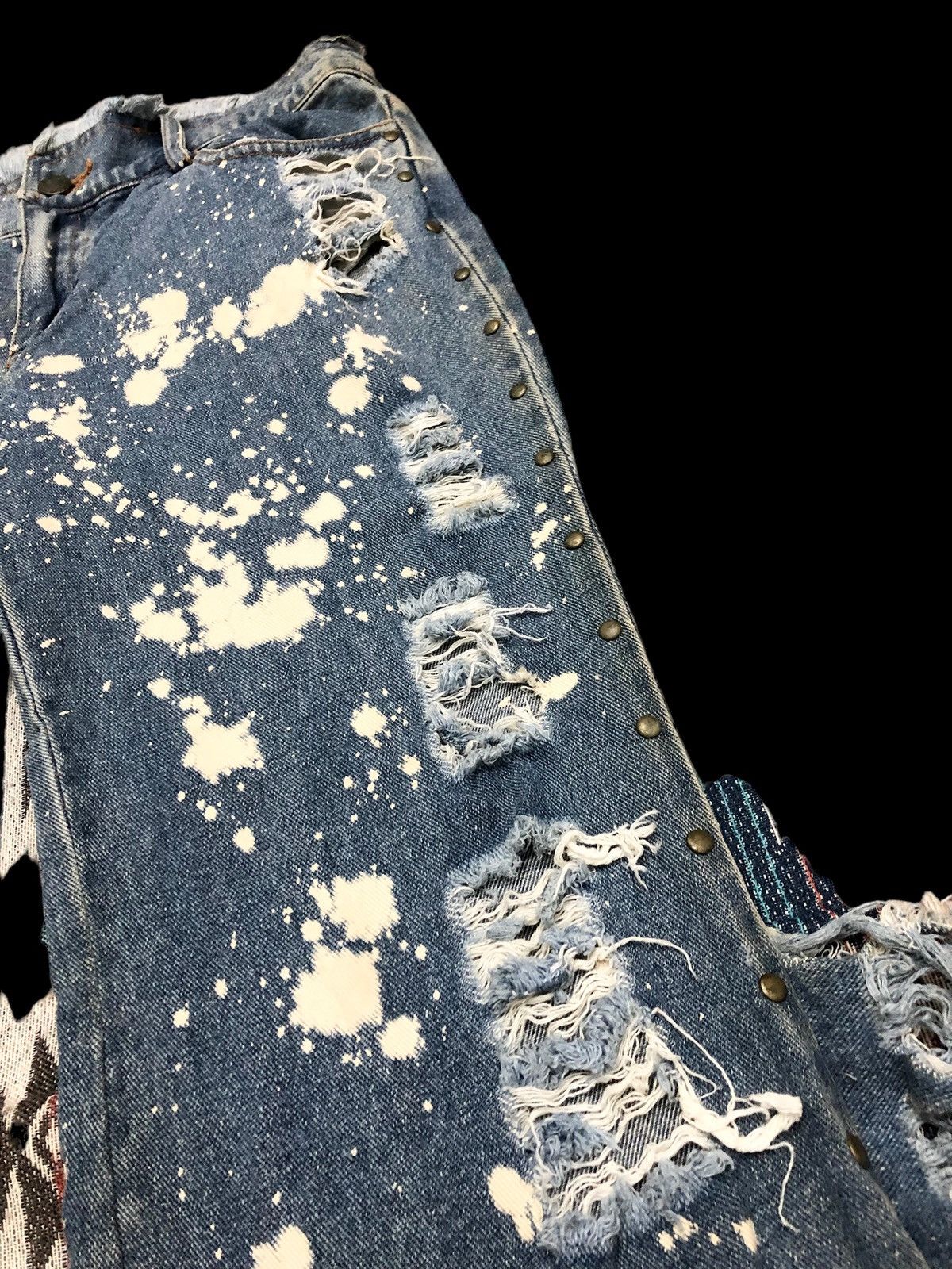Japanese Brand FLARED BLEACHED WINK WINK DENIM Size 28" / US 6 / IT 42 - 6 Thumbnail