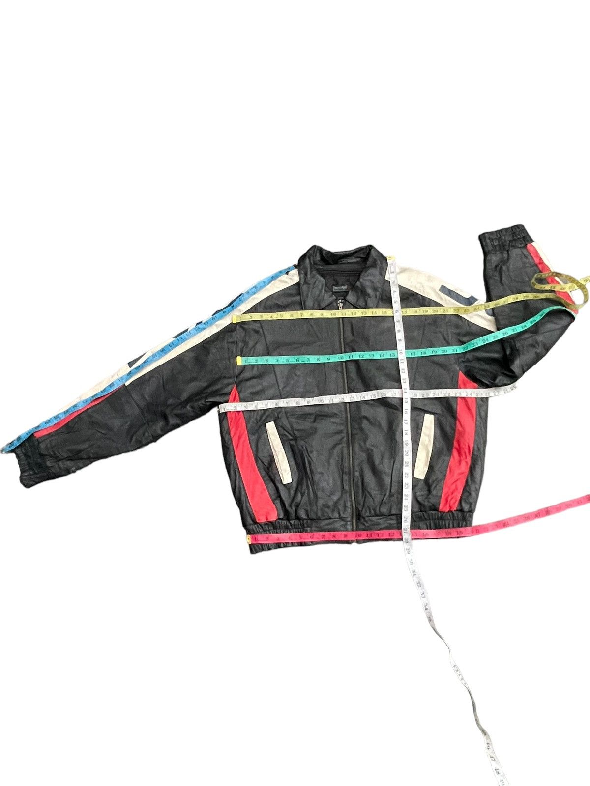 Vintage Usa Flag Leather Jacket Size US XL / EU 56 / 4 - 19 Thumbnail