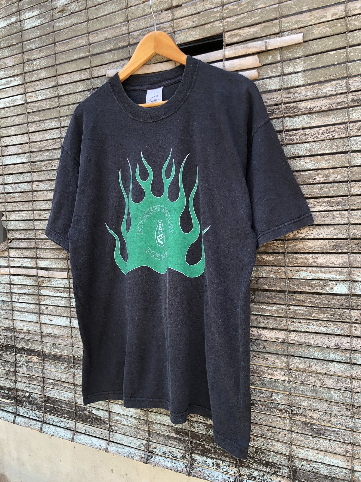 Vintage Vintage 90s Boozefighters Forever Motorcycle Club Flame Tee Size US L / EU 52-54 / 3 - 3 Thumbnail