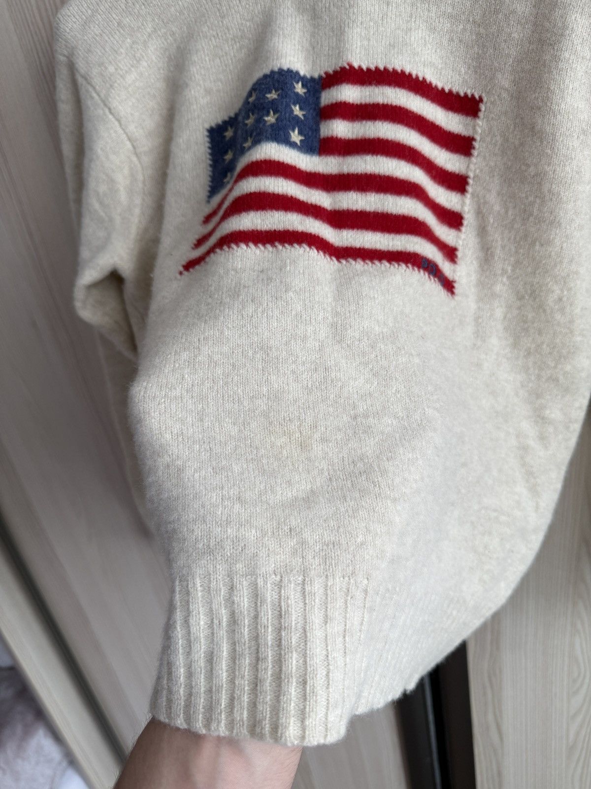 Polo Ralph Lauren Wool Knitwear Sweater flag logo US usa vintage rare Size S / US 4 / IT 40 - 7 Thumbnail