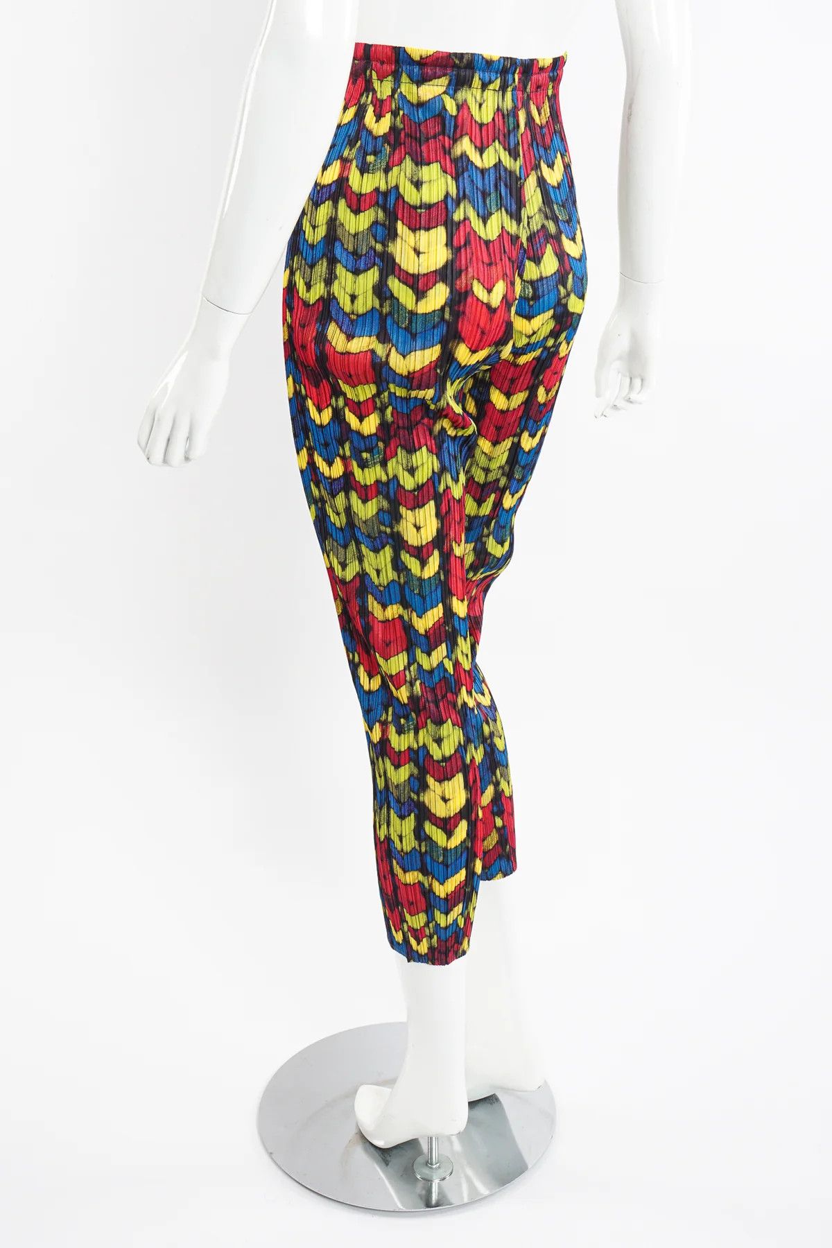 Pleats Please Issey Miyake RARE🔥AW 2001 PLEATED YARN KNIT PRINT PANT Size 25" / US 0 / IT 36 - 7 Thumbnail
