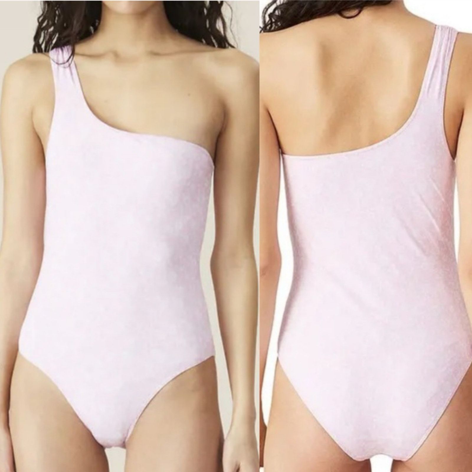 Ganni Ganni One-Shoulder Cherry Blossom One Piece Swimsuit Pink XS Size XS / US 0-2 / IT 36-38 - 1 Thumbnail