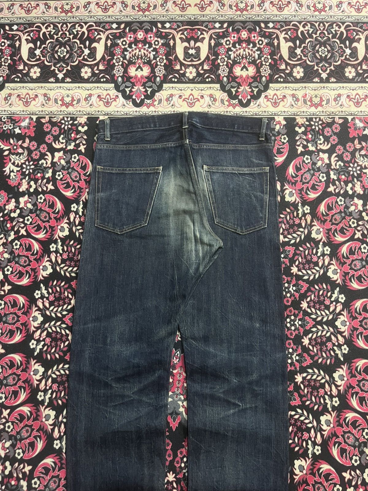 Takeo Kikuchi Vintage Takeo Kikuchi Dark Blue Faded Washed Selvedge Jeans Size US 32 / EU 48 - 9 Thumbnail