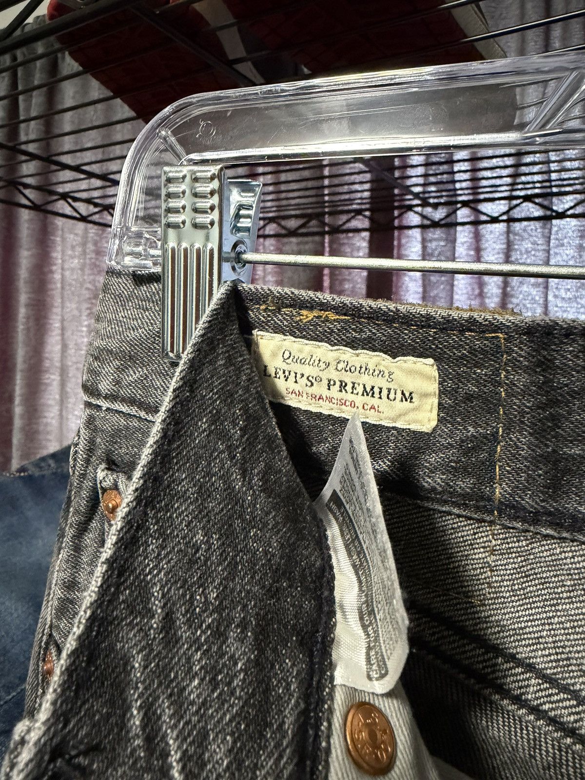 Levi's Levi’s 501 93 Premium Black Faded Button Fly Washed 34x32 Size US 34 / EU 50 - 2 Thumbnail