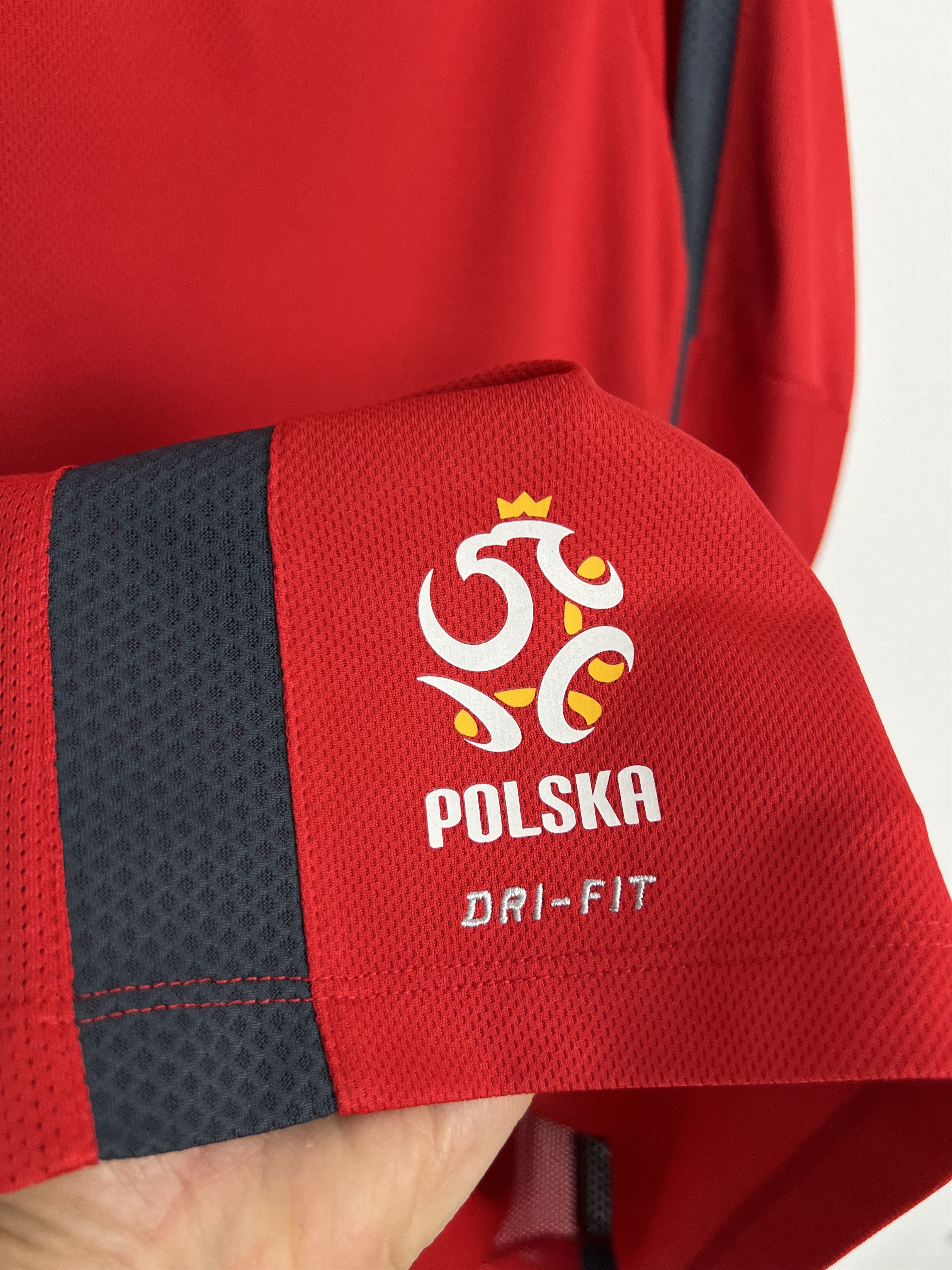 Nike Poland Football Sweatshirt Soccer Track Top Slim Fit Size US M / EU 48-50 / 2 - 6 Thumbnail