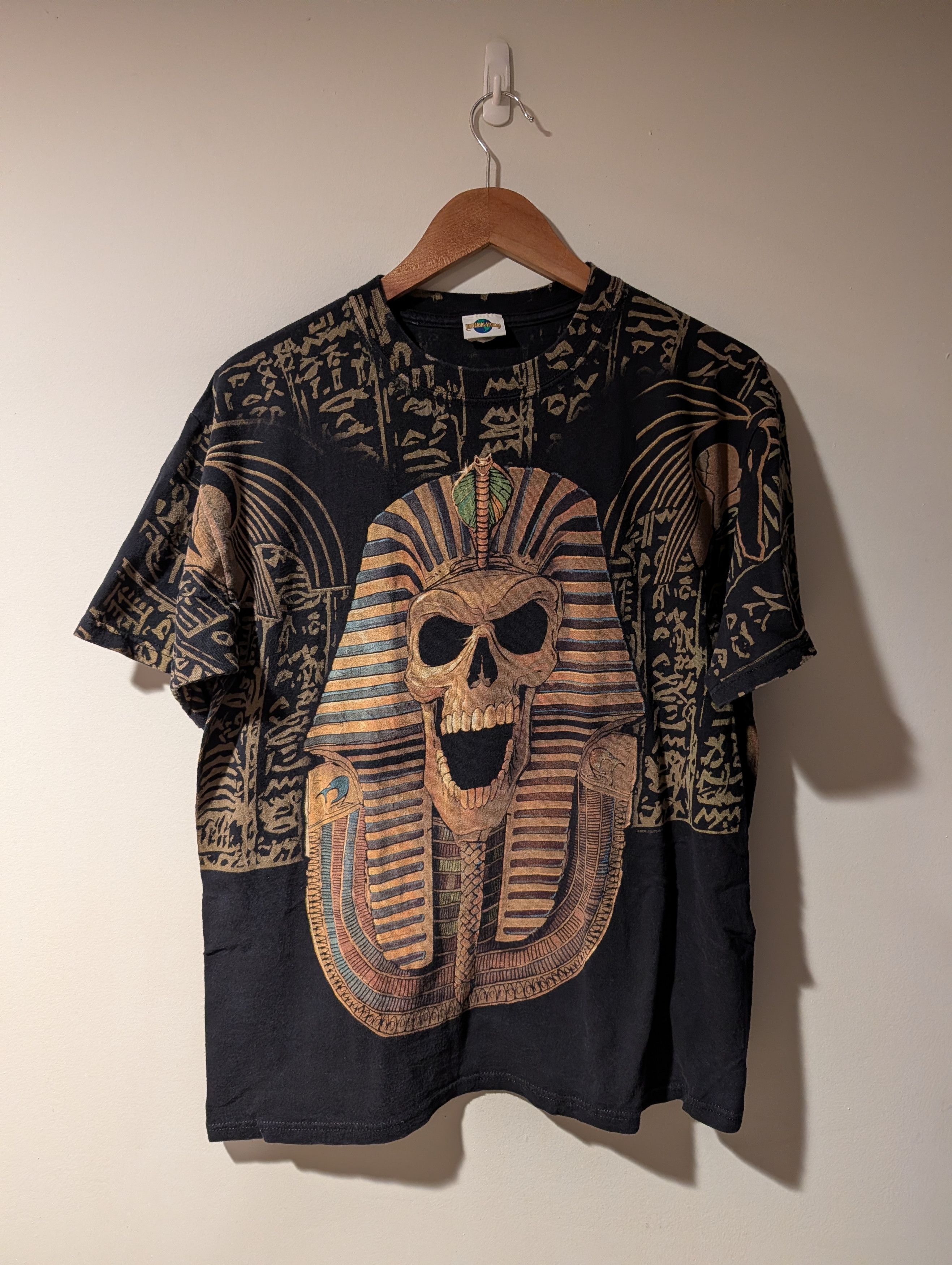 Liquid Blue Vintage 2005 Egypt Skeleton All Over Print Gothic T-Shirt Size US L / EU 52-54 / 3 - 1 Thumbnail