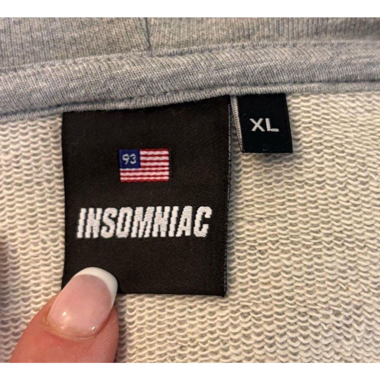Other Insomniac Full Zip Gray Hoodie. Size XL Size US L / EU 52-54 / 3 - 3 Thumbnail
