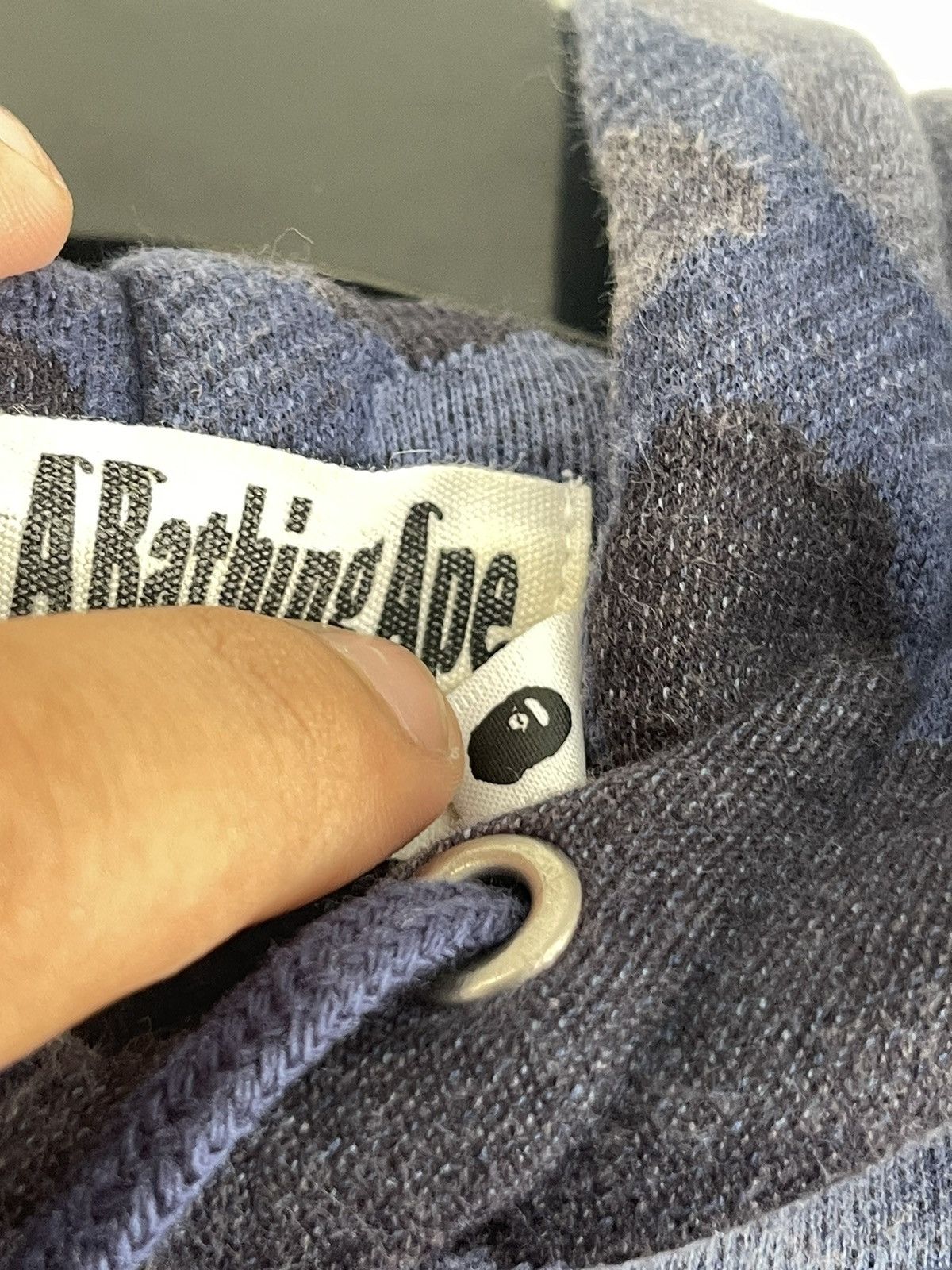 Bape A Bathing Ape Blue Camo Jacquard Hoodie Size US L / EU 52-54 / 3 - 9 Thumbnail