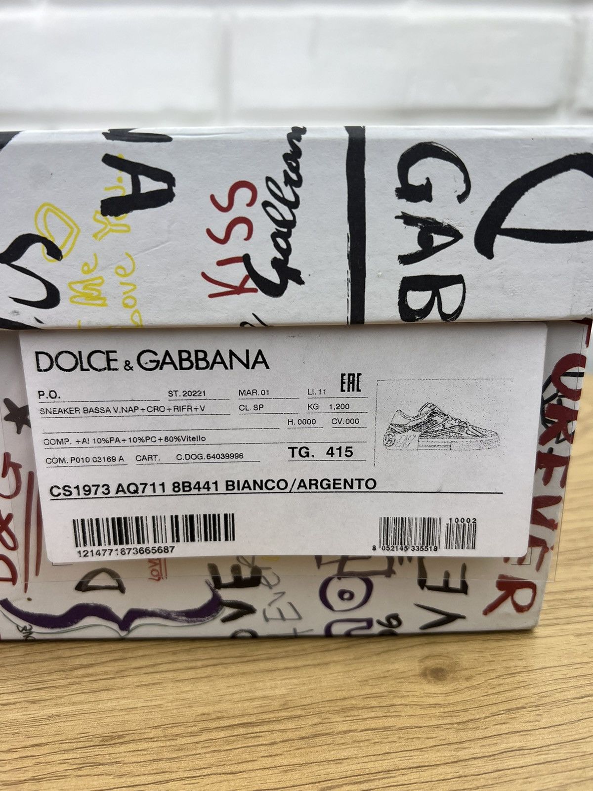Dolce & Gabbana DOLCE&GABBANA Sneakers Leather Shoes Custom 2.Zero DG Logo Size US 8.5 / EU 41-42 - 25 Thumbnail