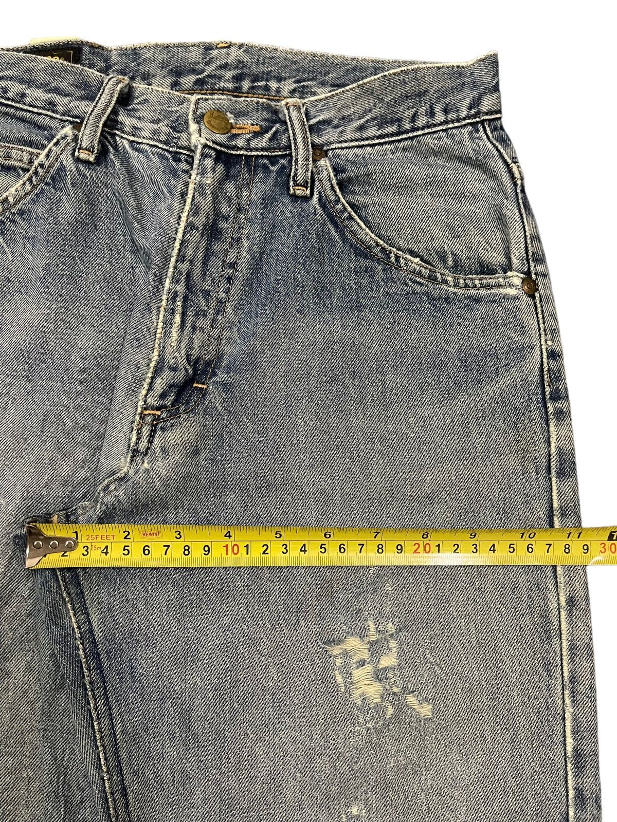 Lee Vintage 90s Lee Riders Blue Wash Distress Baggy Jeans Size US 27 - 14 Thumbnail