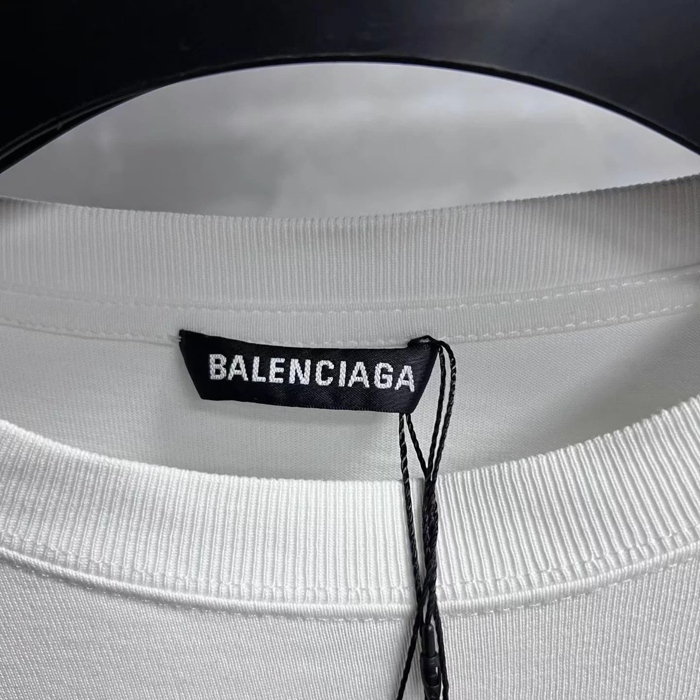 Balenciaga Balenciaga White Crewneck Logo Print Short Sleeve Tee S Size US S / EU 44-46 / 1 - 3 Thumbnail