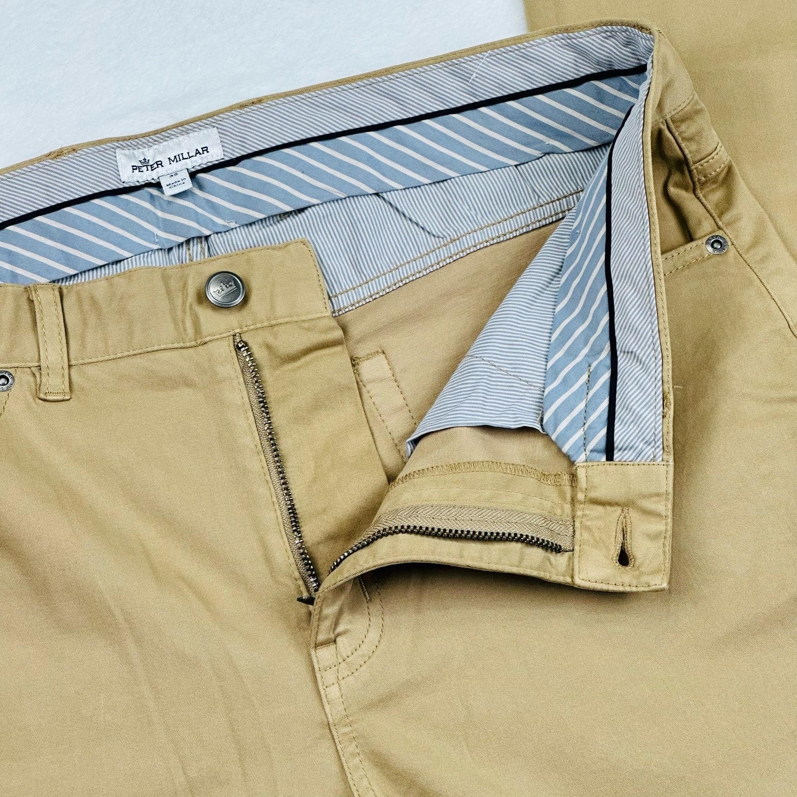 Peter Millar Peter Millar Men’s Crown Khaki Modal Golf Pants 35 W (35x33) Size US 35 - 7 Thumbnail