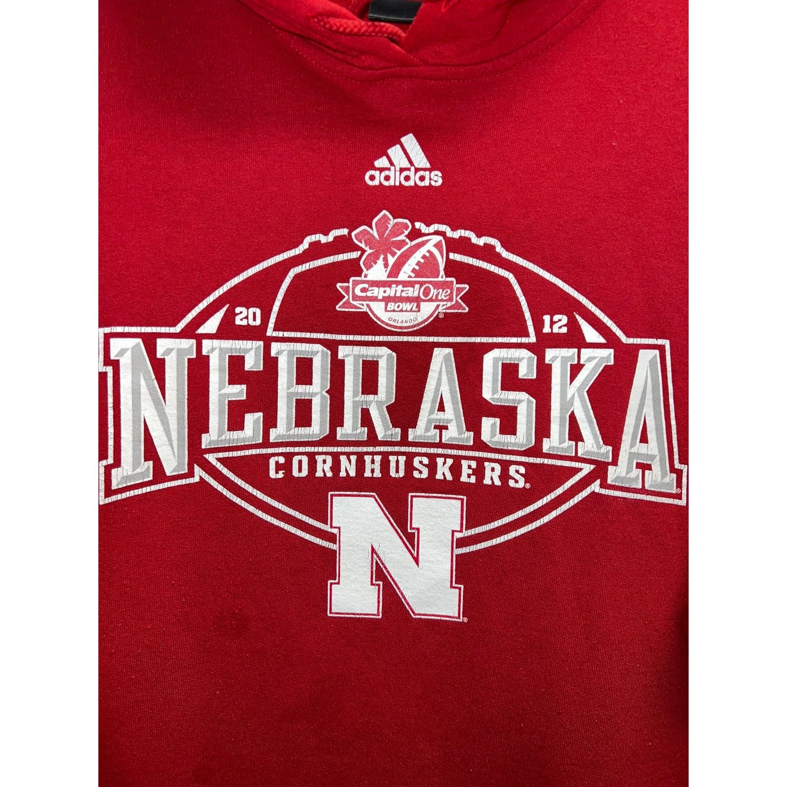 Vintage Adidas Nebraska Cornhuskers Hoodie 2012 College University 2 Size US XXL / EU 58 / 5 - 3 Thumbnail