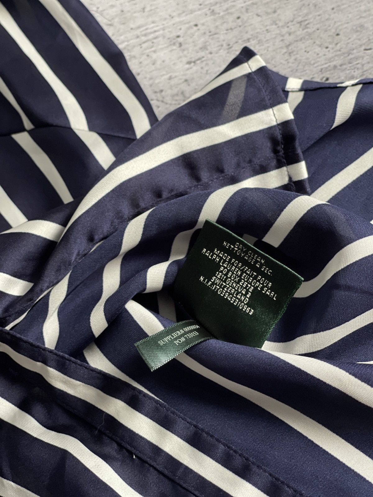 Polo Ralph Lauren Ralph Lauren Blue White Stripe Satin Blouse Top Size S(2) Size S / US 4 / IT 40 - 15 Thumbnail