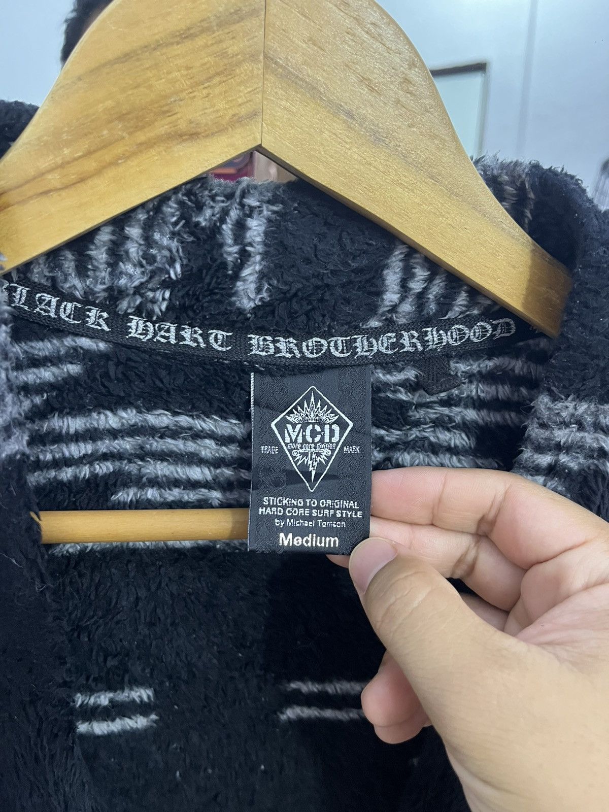 Japanese Brand MCD Mohair Style Fuzzy Cardigan Surf Streetwear Size US M / EU 48-50 / 2 - 3 Thumbnail